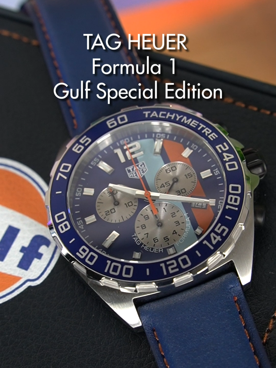 TAG Heuer Formula 1 Gulf Racing Special Edition #8pmbrandname #tagheuer #fomula1 #tagheuergulf #gulf #specialedition #watch #watchlover #wristwatch #นาฬิกา #นาฬิกาข้อมือ #นาฬิกาผู้ชาย #นาฬิกาข้อมือผู้ชาย #product #productreview #fyp