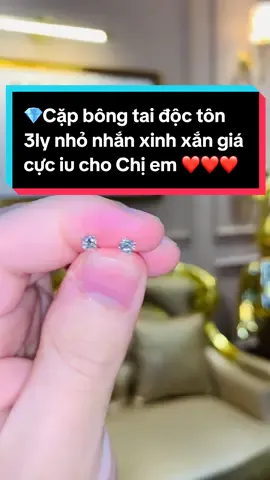 💎Cặp bông tai độc tôn 3ly nhỏ nhắn xinh xắn giá cực iu cho Chị em ❤️❤️❤️ #BT899 #tamluxury #tamluxurydiamondjewelry #bongtai #bongtaikimcuong #kimcuongthiennhien #trending #hottiktok_xuhuong 