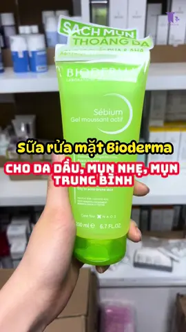 Sữa rửa mặt cho da dầu, từ mụn nhẹ đến mụn trung bình #tinhtebeauty #lamdep #srm #suaruamat #bioderma #sebium #gelmoussant #bio 