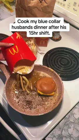 mcdonalds & homemade eggs. #mcdonalds #husbandmeals #bluecollarmeals #cookingtiktok #bluecollarboys #65yearoldhusband #cookwithme #recipes #FoodLover #eggs #cheeseburger #frenchfries 