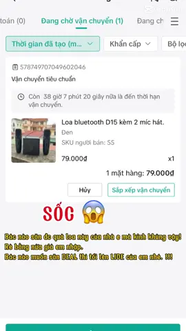 Các bác ơi, tối lên live của em để trở thành người may mắn như bác trong ảnh nha. 8h:00 #loa #amnhac #karaoke #loabluetooth #game #hat #xuhuong 