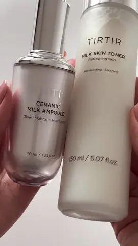 The Ceramic Milk Ampoule is a perfect pairing with Milk Skin Toner to take hydration to the next level.🤍#tirtir #tirtirtoner #milkskintoner #milkampoule #paidcollaboration 