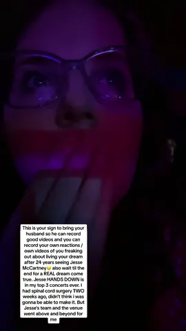 This is your sign to bring your husband so he can record good videos and you can record your own reactions / own videos of you freaking out about living your dream after 24 years seeing Jesse McCartney😂 also wait til the end for a REAL dream come true. Jesse HANDS DOWN is in my top 3 concerts ever. I had spinal cord surgery TWO weeks ago, didn't think i was gonna be able to make it. But Jesse's team and the venue went above and beyond for me. ALSO SING AT THE TOP OF YOUR LUNGS. Be yourself. Im sure ill get comments 