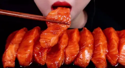 salmon #mukbang #asmr #food #eating #mukbangvideo #fyp #xuhuong #foryou #viral #trending #korea 