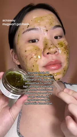 gel mask ini efektif banget untuk meredakan kemerahan & calming jerawat yg lagi meradang. pas dipake kulit rasanya adem banget apalagi kalo dimasukin kulkas 👌✨ wajib cobain! #gelmask #acnaway #acnejourney #gelmaskviral #acnawaygelmask #acne #skincareforacne 