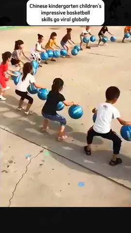 Chinese kindergarten children’s impressive basketball skills go viral globally #chinese #kindergarten #children #basketballskills #fyp 