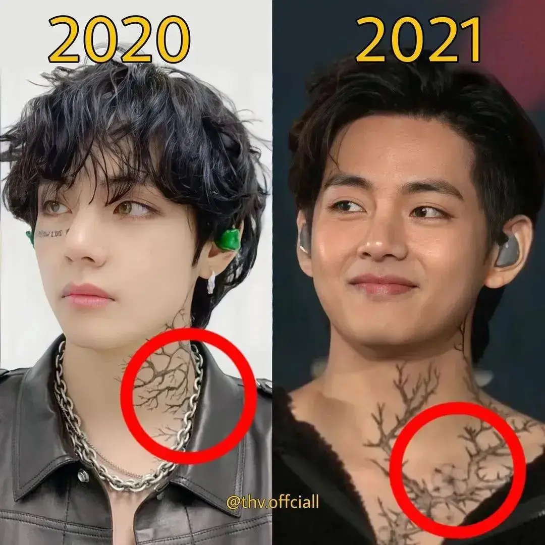 Kim Taehyung and his tattoos  #taehyung #big_hit_official #BTS #king #Love #fyp 