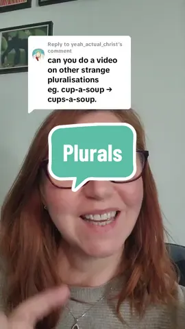 Replying to @yeah_actual_christ Plurals in English.  #grammar #grammartips #Englishgrammar #grammarteacher  #plural 