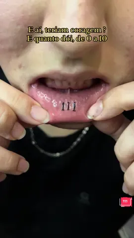 111 no beiço, teriam essa coragem ? ✨ #tattoo #tatuagem #ideiastattoo #tiktokviral #tattooartist 
