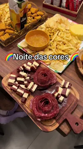 🌈Noite das cores🌈 #festacores #comidacores #noitedascores 
