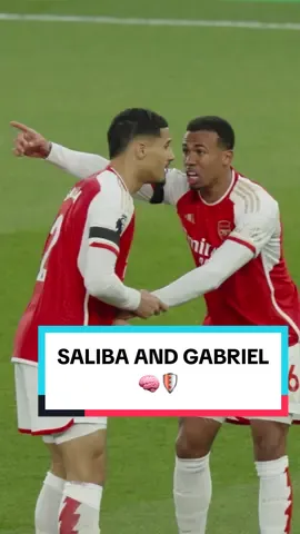 Saliba and Gabriel 🧠🛡️ #Saliba #gabrielmagalhaes #defender #Arsenal #PremierLeague #PL 