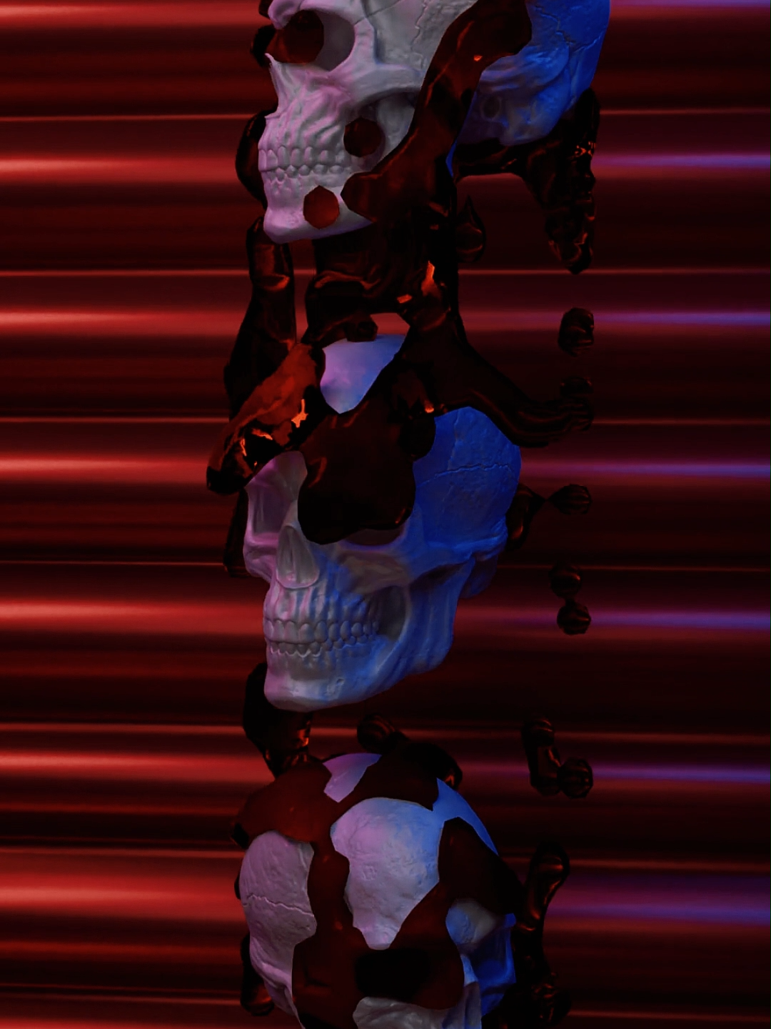 skull 3d animation in blender 4.1 #3d #3danimation #tutorial #tiktok