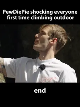 PewDiePie shocking everyone first time climbing outdoor #END   #climbing   #foryou   #magnusmidtbø