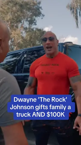 Dwayne 'The Rock' Johnson is paying it forward by giving Isaiah Garza and his father his personal truck and $100,000.  Johnson says Garza's father reminded him of his dad and appreciates the hard work their family continues to do. 🎥 @therock  #news #therock #payitforward   #gift #celebritynews 