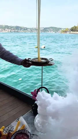 Good evening from Istanbul #fyp #seaview #restaurant #food #turkey 