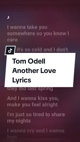 Listen to this amazing love lyrics from Tom Odell tilted Another Love.  #tomodell #tomodellanotherlove #lyrics #lyrics_songs #lyricsvideo #musiclyrics #lyriczhub #anotherlove #anotherlovetomodell #anotherlovesong 
