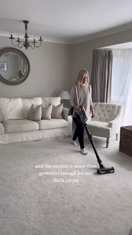 Here’s my first impressions of the brand new Tefal X-Force Flex 15.60 - it’s a big fat YES from me! 🙌🏼 My favourite features: ✨It’s ultra-powerful with 230 air watts of suction power  ✨A running time of up to 1 hour and 20 minutes so I can easily do the whole house at once  ✨The suction power adjusts automatically as you go from hard surface to soft surface, maximising battery performance ✨It features a digital screen to display the power intensity and battery life remaining throughout your clean, whilst a boost trigger means you can give your vacuum a surge to help pick up any particularly tough spots ✨The ‘flex technology’ means no bending down to get into those hard-to-reach places, like under beds or sofas ✨It also comes with motorised animal turbo brush and also has a larger brush roller to reduce tangling when picking up any hairs . You can find the link to shop in my stories and bio! Use XF-ANNALOUISA for 15% off the whole range! (valid until 30th June)  . Also, from the 1st May there will always be something on sale, so the discount code will be an “EXTRA 15% off sale”. This offer is only available at shop.tefal.co.uk.  @tefaluk #TEFALUK #Ad #cleaningaccount #cleaningtips #CleanTok #cleantok101 #cleantokuk #cleaningmotivation #cleaning #cleanhome 