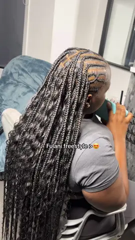 I love doing fulani braids🥰#fyp #ukbraider 