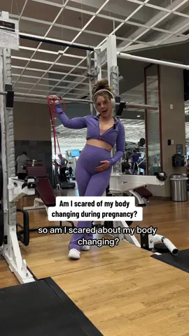 Let’s be real am I terrified about my body changing with pregnancy? This has been a really common question I’ve been getting in my DMs & on Q&As..and I’m not surprised with how much of a focus there is in the fitness space with “bouncing back” and fear around weight gain during pregnancy. And of course many pregnant women receive tons of unsolicited comments (I already have I couldn’t believe it😂) about their body OR receive the “just wait” comments.. First there is no going back only forwards so there is no place we have to go back to. I will be stepping into a different version yes but an even stronger version of myself that has the honor & privilege of bringing life into this world that was created with the person I love most. If I lived in fear of my body changing I would never be happy in this lifetime. This is a practice I’ve really had to work through but it’s something that is SO important to me as I do not want that 80 year old version of myself to not see her worth when she looks into the mirror. It’s been a daily practice to rewrite my self talk and a practice I never hope to give up. I know that my body HAS and WILL change during every season of my life..and especially during this one. It never dictates my soul and who I am as a human being…all that matters is fighting for what makes me feel strong & healthy in the season that I’m in. Pregnancy for me has been such a massive growth point for my relationship within myself as I have had to develop such trust in my body and know that it’s doing everything it needs to bring life into this world. My body is my home & my only place I will ever live..and right now it is my baby’s home as well. I want the walls of that home to feel loved & appreciated..so my goal has been letting go of any fear and need to “bounce back” and to really soak in this season and whatever changes to my body that brings. I truly have been loving having the honor of carrying life & showing my body AND my baby love in this season. (Plus I think this sh*t is SEXXXY) #fyp #pregnancyworkouts 