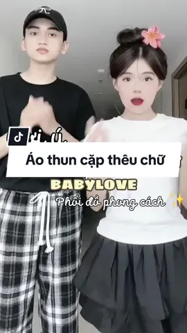 MaMie studio - Áo thun cặp thêu chữ BABY LOVE cho nam nữ form rộng chất cotton mỏng nhẹ #viral #xuhuong #banhangtiktokshop #TikTokFashion #TikTokAwardsVN2023 #tuelinh🎀 #xuhuong2023 #xuhuong2024 #mamiestudio #aothuncaptheunubabylove #aothuncap #aothuntheuchubabylove #aothuntheuchu #mamiestudio #aothunmamiestudio #aothuntheuchuxinh #aothuncapdo #aohottrend #ao @Tuệ Linh 🎀 