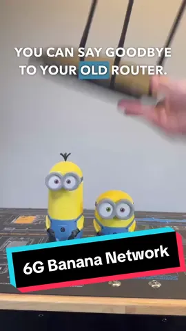 6G Banana Network! #tech #techtok #pc #networking #minion #joke 