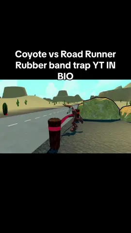 Coyote vs Road Runner Rubber band trap #coyote #roadrunner #looneytunes #coyotevsroadrunner #fyp #foryou #foryoupage #game #gaming 