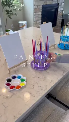 The cutest at home painting set up 🎨🖌️✨ Everything is on my Amz Storefront under 