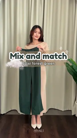 Warna forest green secakep ituuuu kalo udah di mix&match👀 #SivaliFactory #IChooseCozy #mixnmatch #mixandmatch #tipsforgirls #tipsoutfit #outfittips #ootdinspo #inspooutfit 