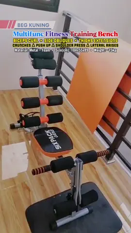 📦READY STOCK | COD🇲🇾 Multifunctional Six Pack Care Abdominal Home Gym Ab Trainer (SCE82193) Ab Exercise With Inbuilt Pedal Cycle Fitness Training Bench 📌 FEATURES 👊 Ab Six Pack Care exercise bench is very useful to shape your abdominals. 👊 Abdominal exercises can strengthen your abs and reduce your waist. 👊 Designed to provide the best service with minimum space. 👊 Ab Six Pack Care exercise bench uses its rolls to provide a massage while you exercise and shape your body. 👊 You can also use the Ab Six Pack Care exercise bench to do press-ups work thanks to its central handles. 👊 By used Ab Six Pack Care can also allow you to rest your head and neck comfortably while the rolls provide you with a light massage every time you exercise. 👊 This system is more than twice as effective as doing regular sit-ups on the floor. 🌟 SCE82193 Features: 👊 Adjustable head massager 👊 Soft back massager 👊 Six Spring make the Ab Six Pack Care exercises to strengthen your abdominal. 👊 Four main different abdomine exercise 👊 Length size adjustable. Choose a suitable length for low or high user 👊 Leg & arm training part. There are three power grate for choose 👊 Comfortable seat 👊 Training rope 🌟 SCE82194 Features 👊 Perfect Combination Of Muscle Strengthening And Cardio Exercises Which Helps In Burning The Fats Easily And Effectively 👊 Targets Your Abs, Obliques, Chest, Biceps, Back, Shoulders, Triceps, Calves, Thighs And Hips 👊 Designed To Give You The Ultimate Comfort & Luxury While You Exercise 👊 Adjustable Neck Rest With Rolling Cushions That Can Be Adjusted Up To 3 Levels 👊 Made Up Of Industrial Strength Metal With Sturdy Frame 👊 Compact, Lightweight And Easy To Store #sixpackcare #alatsenaman #gymdirumah #benchpress #senamandirumah #binabadan #fitnessbench #exercisebench #sixpackbend #maharajatiktok #wansportfitness 