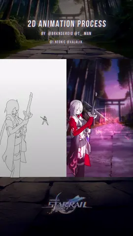 #fakeweapon⚠️ #2Danimation. 3 weeks of 2D animation process! Had the pleasure to Collab with @HonkaiStarRail_Official ⚡🌌🖌️