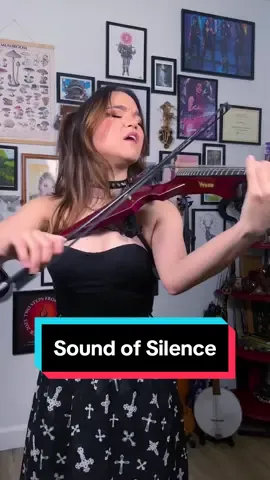 Playing electric violin over Sound of Silence by Simon & Garfunkel! (This is the @Cyril Riley remix of the amazing @disturbed version!) #violin #violinist #electricviolin #electricviolinist #music #musician #miaasano #metal #rock #shred #simonandgarfunkel #disturbed #cyrilremix #remix