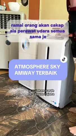 Penapis Udara Keperluan Atau Kehendak❓❓❓ Penapis udara Atmosphere Sky Amway ni menjadi keperluan dah sekarang ni dengan macam2 virus tersebar melalui udara…? Kesihatan seisi keluarga amatlah penting sekarang ni…?Malah doktor juga menyarankan kita supaya duduk di rumah sahaja.. ?Atmosphere Sky? Sistem Rawatan Udara ✅Boleh menyingkirkan sehingga 99.99% partikel sekecil 0.0024 mikron ✅Menapis lebih daripada 300 bahan cemar di udara ✅Berteknologi tinggi – anda boleh mengawal Atmosphere Sky walau di mana sahaja anda berada melalui Wifi atau Bluetooth ✅Mempunyai kawalan skrin sentuh ✅Sesuai untuk pengidap asma atau bayi yang mudah terdedah kepada bakteria dan virus ✅Berkesan menapis bulu binatang ✅Mendapat pengiktirafan dari pihak ke-3: Allergy UK, ECARF dan AHAM ✅Tiada penyelenggaraan bulanan. Ramai yg tanya Sistem Rawatan Udara ni kena service ke, Sebab korang dah terbiasa dgn penapis udara brand X..? Jawapannya? ❌ Tak perlu service ✔️Hanya tukar filter bila dah merah ✔️Ala service sendiri je..mudah sgt. ✔️Filter ni Ada yg guna sehingga 3 thn tau..Tak pernah lgi kene tukar ✔️Yg lapisan pertama utk turas habuk..Yg ni boleh cuci sdr ✔️Lapisan kedua Dan ke3 perlu tukar..bila dah keluar isyarat… ✔️Pantas, Senyap dan Efektif.. ✔️Penggunaan Elektrik yang rendah ✔️Mampu membersihkan udara di dalam bilik berkeluasan 43.5 meter persegi (465 kaki persegi) ⭐Yang paling best di lengkapi dgn Aplikasi ATMOSPHERE CONNECT yang membolehkan korang menggunakan smartphone korang untuk mengawal unit tersebut di mana shj asalkan ada internet..? Canggihkan ?mana tak canggihnya, Sistem rawatan udara terbaik di dunia… Mestilah canggih manggih.. Jom grab satu atmosphere sky ni.. promo oktober ADA EPP#amway #amwayproducts #amwaybisenesowner #AmwayLeader #codmelakasahaja🤩 #kakmanjer #atmosphereskyamway #atmosphereamway 