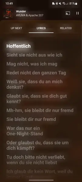 Wunder ~ Apache x Ayliva (Lyrics)  #wunder #apache  #ayliva #lyrics #text #wunderlyrics #apache207 #karlkasani 