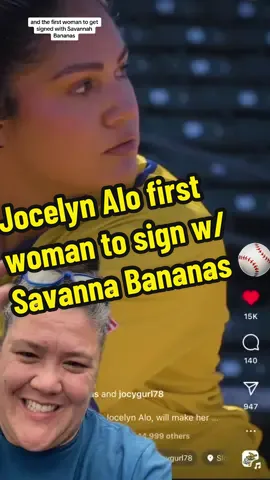 Jocelyn Alo is the first woman to sign with the Savannah Bananas 💪🍌⚾️ #ilovewhenwomen #savannahbananas #womensupportingwomen #baseball #jocelynalo #🍌⚾️ 