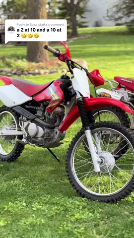 Replying to @Buzz_starks twins #hondaxr100 #xr100 #honda #dirtbike #minibike #pitbike 