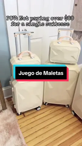 Juego de maletas de 5 piezas. Aqui cabe todo lo que quieras llevar de viaje este verano. Es muy resistente y tienen un color muy bello. Me encanta que trae dos maletitas de cosmeticos. #TikTokShop #maletas #equipaje #suitcase #luggage #viaje #verano #travelmusthaves #travelhacks #travelgirl #familyvacation #carryon 