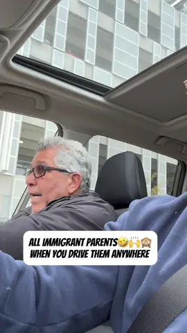 All immigrant parents anytime you drive🙈🤣 #Immigrants #Parents #Driving #BackseatDriver #Comedy #Family #Ethnic#Arab #Mediterranean #funny 