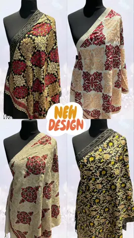 Beuatiful new Designs out now!! #shawl #scarf #wrap #kashmiri #embroidery #hijab #accessories #indian #pakistani #bangladeshi #nepali #srilankan #kashmir #scarfstyles #wool #clothing #fashiontiktok #fashion 