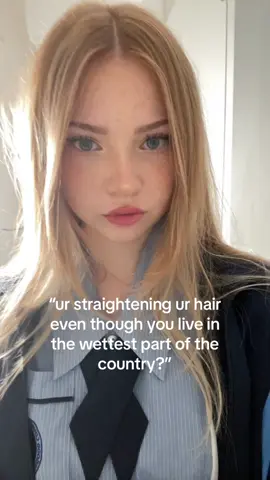 ik it gonna go curly as soon as i step outside but 😞