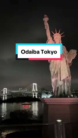Good evening Tokyo🇯🇵 #tokyo #odaiba #libertystatue #tokyotravel #japan #gigiinjapan #fyp 