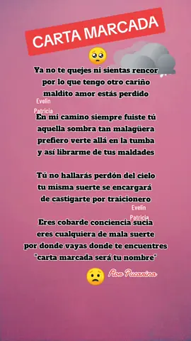 #florpucarina #cartamarcada #cartamarcadaseratunombre #huaynodeoro #faraonadelfolklore #letrasdecanciones #fyp #xyzbca #evelinpatricia♑ 
