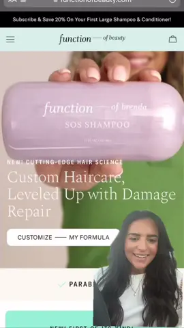 If you’re looking to revamp your haircare this spring, go and check out @functionofbeauty #functionofbeautyresults #haircareroutine #greenscreenvideo 