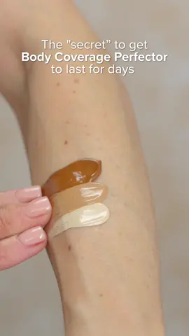 Swatch to find out our best-kept secret! 🤫 Make Body Coverage Perfector last for literal days by avoiding oil-based products & allowing it to dry for 10 minutes before heading out the door. Which shade are you sporting? 👀 #WestmoreBeauty #cosmetics #makeup #beauty #facemakeup #foundation #fullcoverage #bodymakeup #flawlessskin #makeuptok