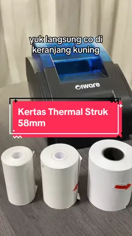 Ukuran Kertas Thermal struk 58mm #Barcodia #barcodiaindonesia #kertasthermal #wibgajian  