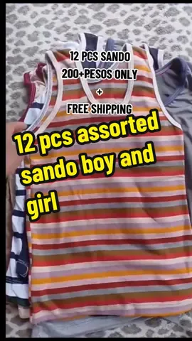 12 pcs assorted sando for baby boy and girl #sandoforkids #sando 