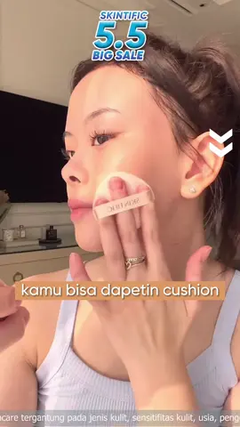 🌻5.5 BIG SALE Mau kan checkout dengan harga termurah? Yuk siap siap checkout Cover All Perfect Cushion di live TikTok Skintific 😍 #55bigsale #skintific #skintificid #cushion #makeupmurah #flawlessmakeup #diskonskintific #skintificpromo 