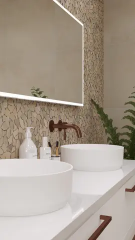 Ga voor deze warme badkamer in wellness sferen en creëer jouw eigen spa✨️🛁 #maxaro  #interieur  #plants #interieurdesign  #badkamerinspiratie 