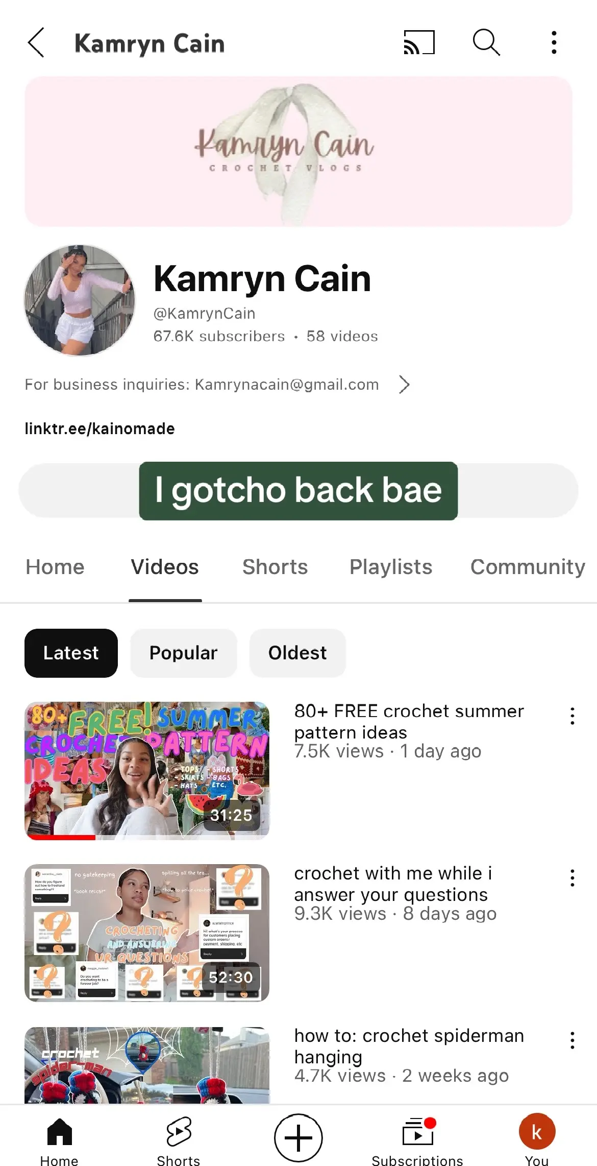 Lmk if yall got anymore video suggestions #fyp #crochet #crochetersoftiktok #viral #crochetyoutubechannel #youtuber 