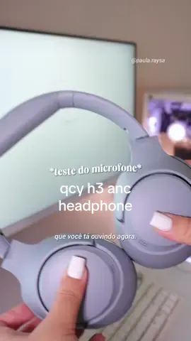 finalmente testei o headphone QCY H3 ANC! que fone maravilhoso, além de lindo, a qualidade sonora é excelente, tem bons graves e o cancelamento de ruído ativo é excelente (43db)! thank you @qcyglobal  *publi 🏷️ #fone #fonedeouvido #fonedeouvidobluetooth #qcy #anc #headphone #headset #h3 #qcyh3 #Tech #setup #cancelamentoderuido #fy #fyp #techtokbrazil #techtok 
