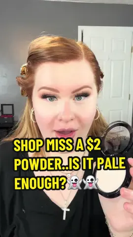 #Gifted @ShopMissA AOA $2 POWDER..IS IT PALE ENOUGH??👻👻 #isitpaleenough #shopmissa #aoa #aoamakeup #palegirlsoftiktok #affordablemakeup #affordable #cheapmakeup #pressedpowder #powder #palemakeup #palemakeupreviews #palemakeupmusthaves #paletok #fairskin #paleskin #redheadmakeup #palegirlsummer #palegirlies #palegirlstruggles #palegirlapproved #tiktokshop #tiktokshopping #tiktokmademebuyit #fyp #viral #viralmakeup #cheap #makeupinclusivity #makeup #beauty #makeuptok #BeautyTok #redhead #toofaced #toofacedsale #toofacedmakeup #toofacedetherealconcealer #toofacedconcelear 